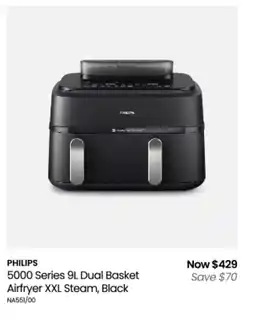 Myer 5000 series 9l dual basket airfryer xxl steam offer