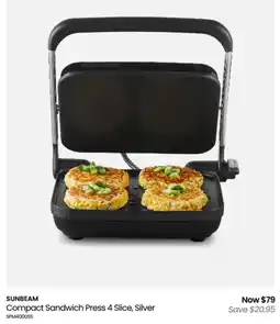 Myer Compact Sandwich Press 4 Slice offer