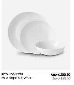 Myer Maze 16pc set, white offer