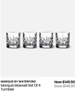 Myer Marquis maxwell set of 4 tumbler offer