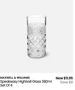 Myer Speakeasy highball glass offer