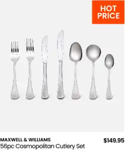 Myer 56pc cosmopolitan cutlery set offer