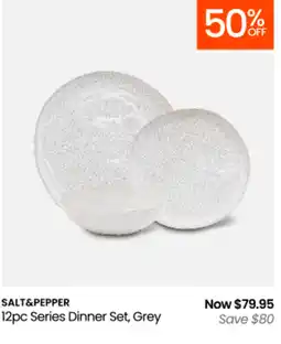 Myer 12pc series dinner set, grey offer