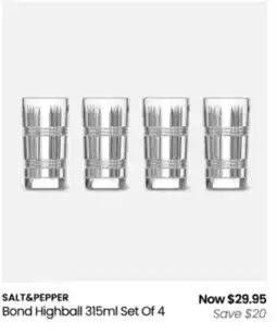 Myer Bond Highball offer