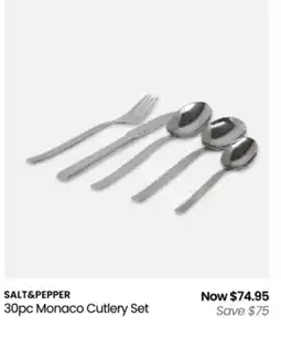 Myer 30pc monaco cutlery set offer