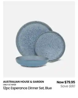 Myer 12pc Esperance Dinner Set, Blue offer