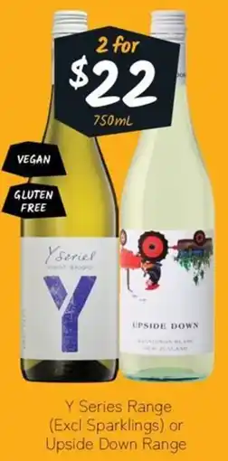Cellarbrations Y Series Range or Upside Down Range offer