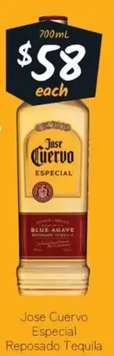 Cellarbrations Jose cuervo especial reposado tequila offer