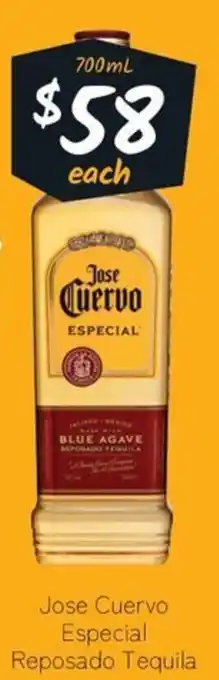 Cellarbrations Jose cuervo especial reposado tequila offer