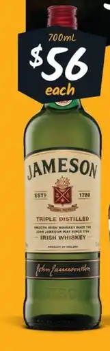 Cellarbrations Jameson offer