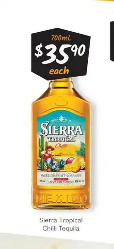 Cellarbrations Sierra Tropical Chilli Tequila offer