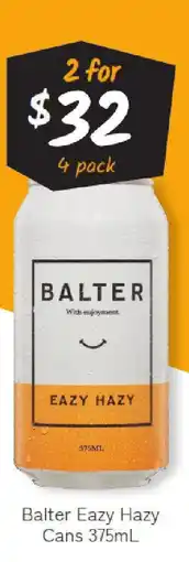 Cellarbrations Balter eazy hazy cans offer