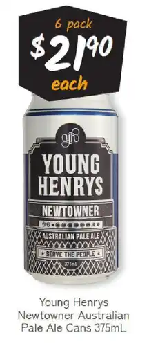 Cellarbrations Young henrys newtowner australian pale ale cans offer