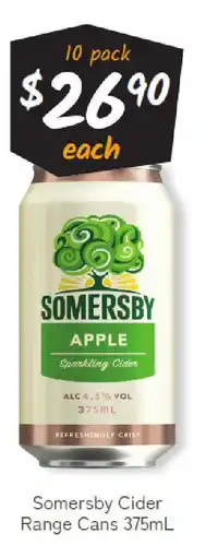 Cellarbrations Somersby cider range cans offer