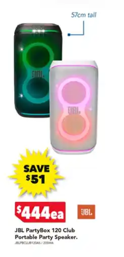 2nds World Jbl partybox 120 club portable party speaker offer