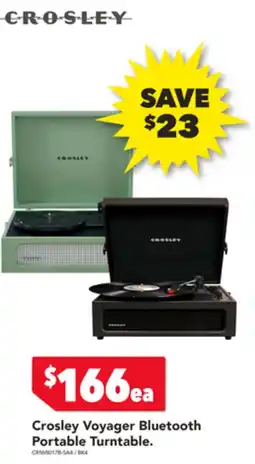 2nds World Crosley voyager bluetooth portable turntable offer