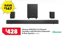 2nds World Hisense AX5120 Soundbar with Wireless Subwoofer Hisense & Rear Speaker offer