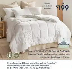 Pillow Talk Hypoallergenic Microfibre offer