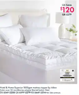 Pillow Talk Hotel & Home Superior mattress topper offer