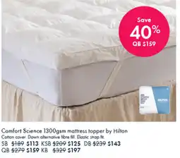 Pillow Talk Comfort Science mattress topper offer