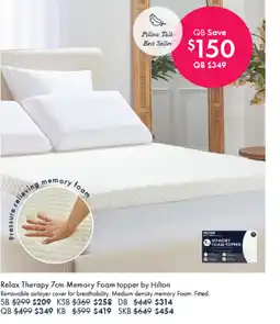 Pillow Talk FOAM TOPPER offer