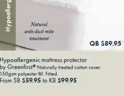 Pillow Talk Hypoallergenic mattress protector offer