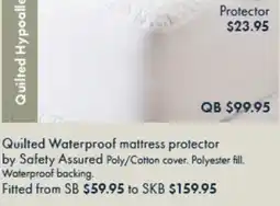 Pillow Talk Quilted Waterproof mattress protector offer