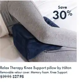 Pillow Talk Relax Therapy Knee Support pillow offer