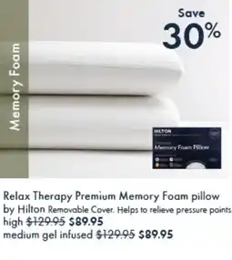 Pillow Talk Relax therapy premium memory foam pillow offer