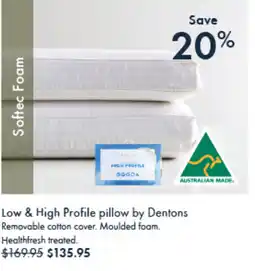 Pillow Talk Low & high profile pillow offer