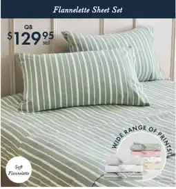Pillow Talk Printed and Plain Flannelette sheet sets offer