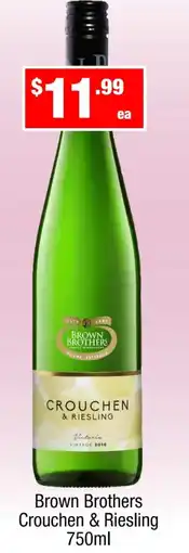 Brown brothers crouchen riesling 750ml