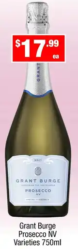 Liquor Stax Grant burge prosecco nv varieties offer