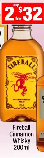 Liquor Stax Fireball cinnamon whisky offer