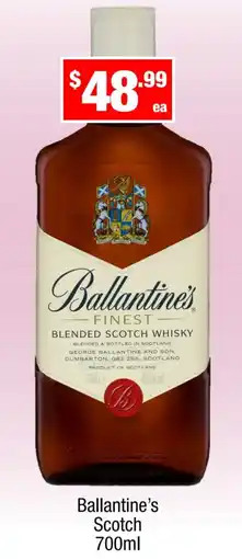 Liquor Stax Ballantines Scotch offer