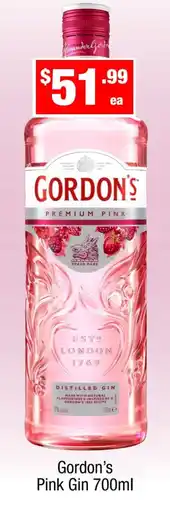 Liquor Stax Gordon's pink gin offer