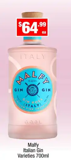 Liquor Stax Malfy italian gin offer