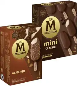 IGA Streets Magnum Ice Cream 4 Pack or Mini 6 Pack Selected Varieties offer