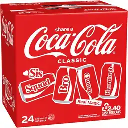 IGA Coca‑Cola 24x375mL Selected Varieties offer