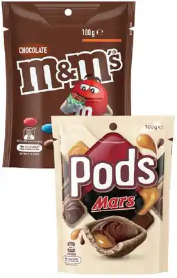 IGA M&M’s 130‑180g, Pods 160g or Maltesers 120‑140g Share Pack Selected Varieties offer