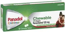 IGA Panadol Children 7+ Years Chewable Paracetamol Tablets 12 Pack offer