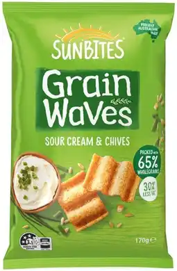 IGA Sunbites Grain Waves Wholegrain Chips 170g Selected Varieties offer