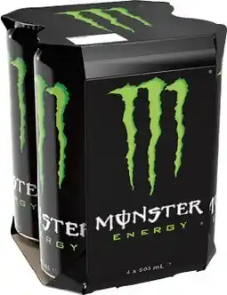 IGA Monster Energy Drink 4x500mL Selected Varieties offer