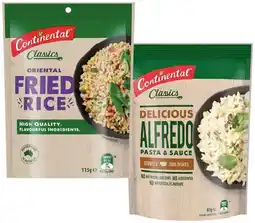 IGA Continental Pasta & Sauce 85‑105g or Rice 115‑125g Selected Varieties offer