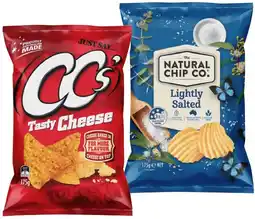 IGA The Natural Chip Co. Chips 150‑175g or CC’s Corn Chips 175g Selected Varieties offer