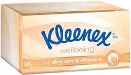 IGA Kleenex Wellbeing Facial Tissues 140 Pack Selected Varieties offer