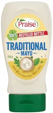 IGA Praise Traditional Squeeze Mayo 250-280g Selected Varieties offer