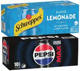 IGA Pepsi, Solo or Schweppes 10x375mL Selected Varieties offer