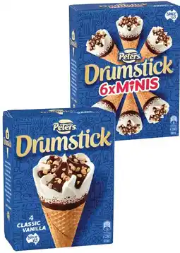 IGA Peters Drumstick 4 Pack or Minis 6 Pack Selected Varieties offer