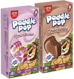 IGA Streets Paddle Pop 8 Pack Selected Varieties offer